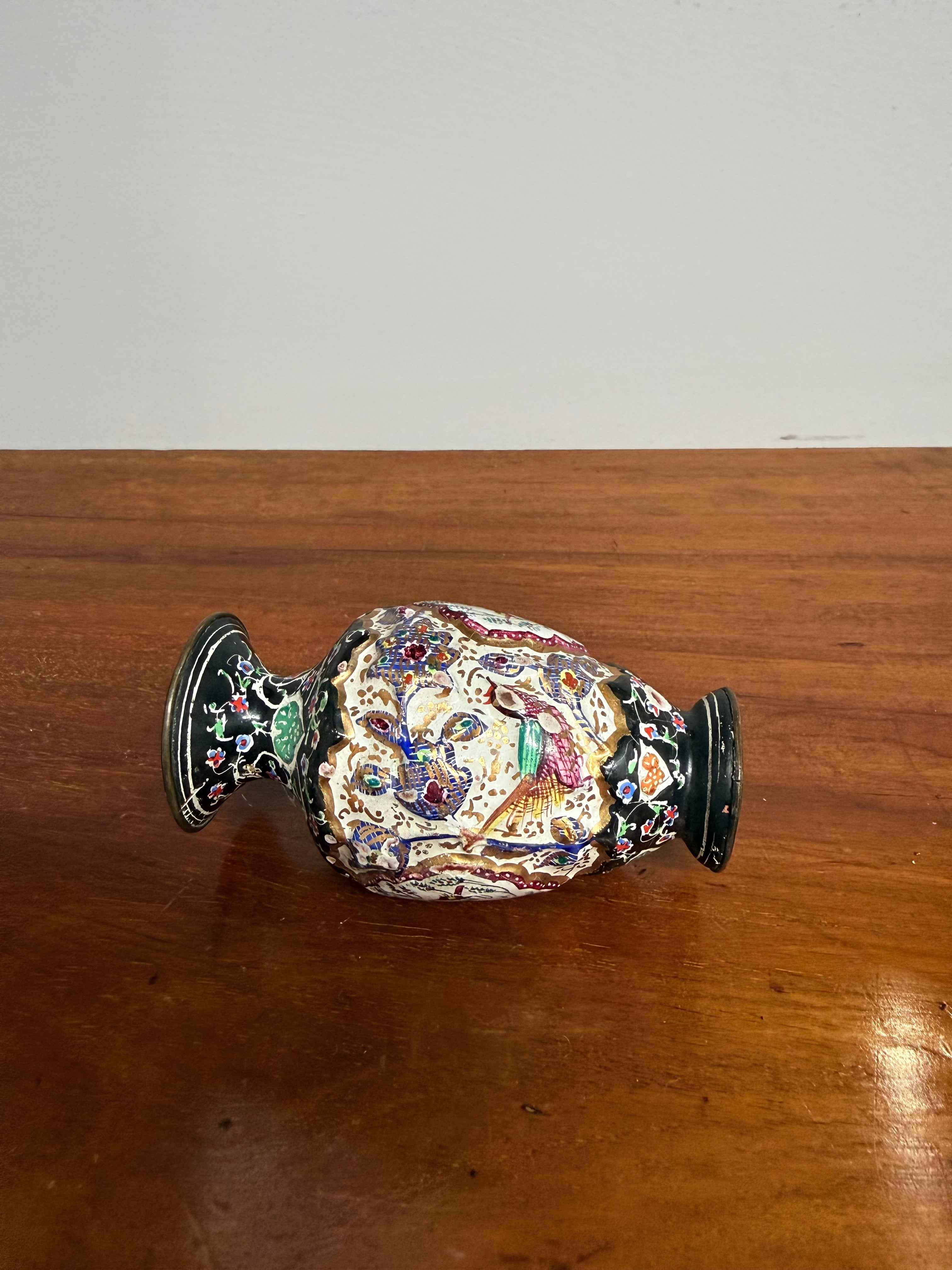 Antique Iznik Minakari Enameled Copper Vase | Antique & Vintage | Moonee Ponds Antiques | Australia Wide Delivery