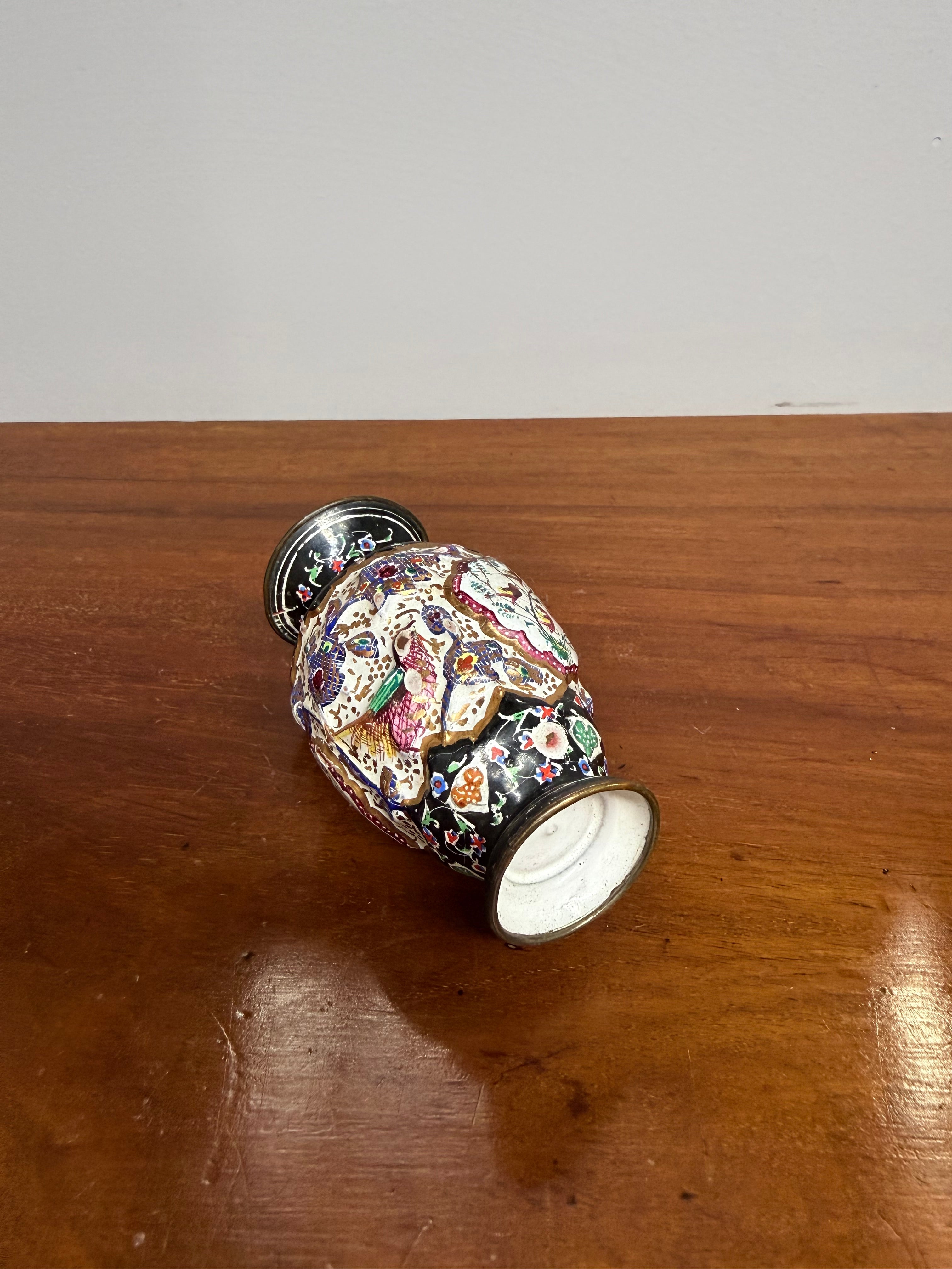 Antique Iznik Minakari Enameled Copper Vase | Antique & Vintage | Moonee Ponds Antiques | Australia Wide Delivery