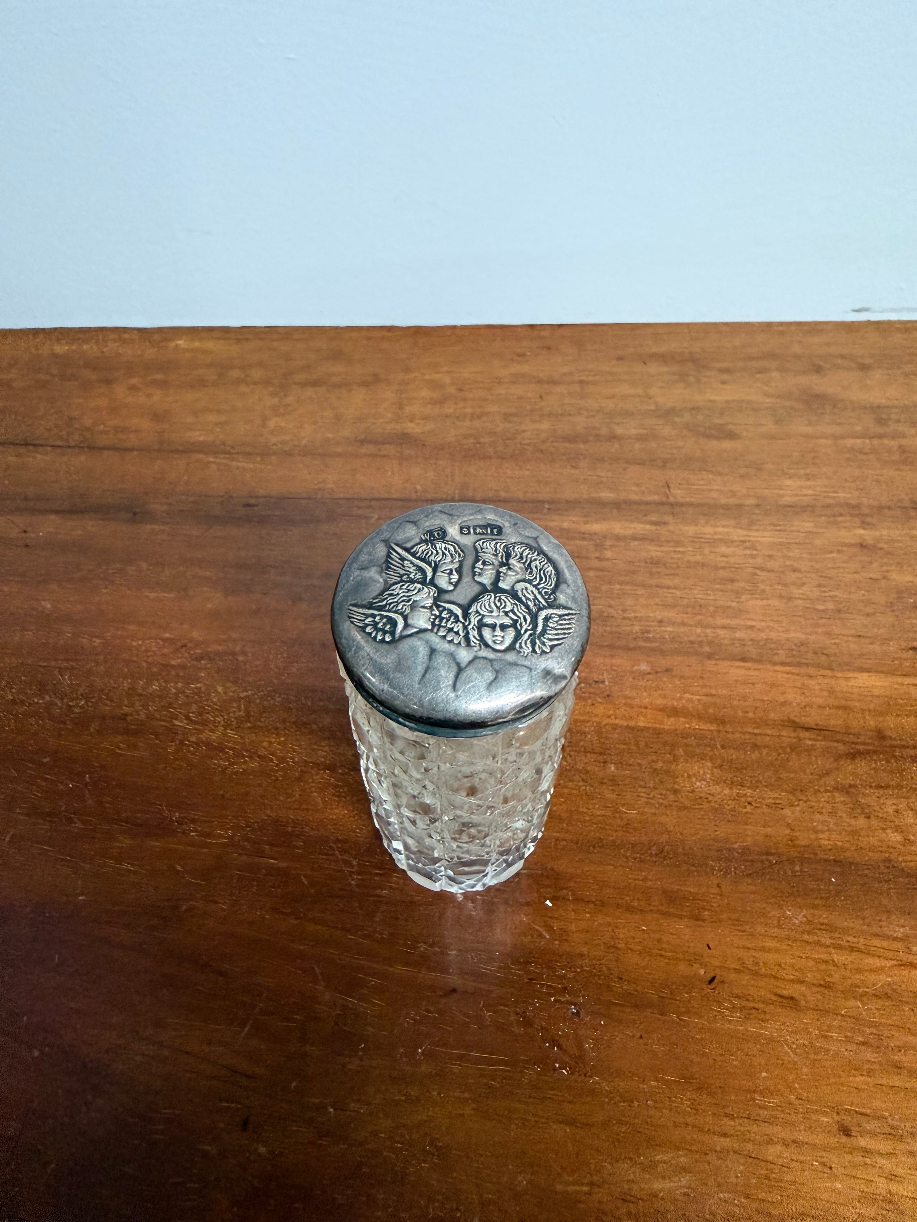 Edwardian Cut Glass Edwardian Top Hairpin Jar