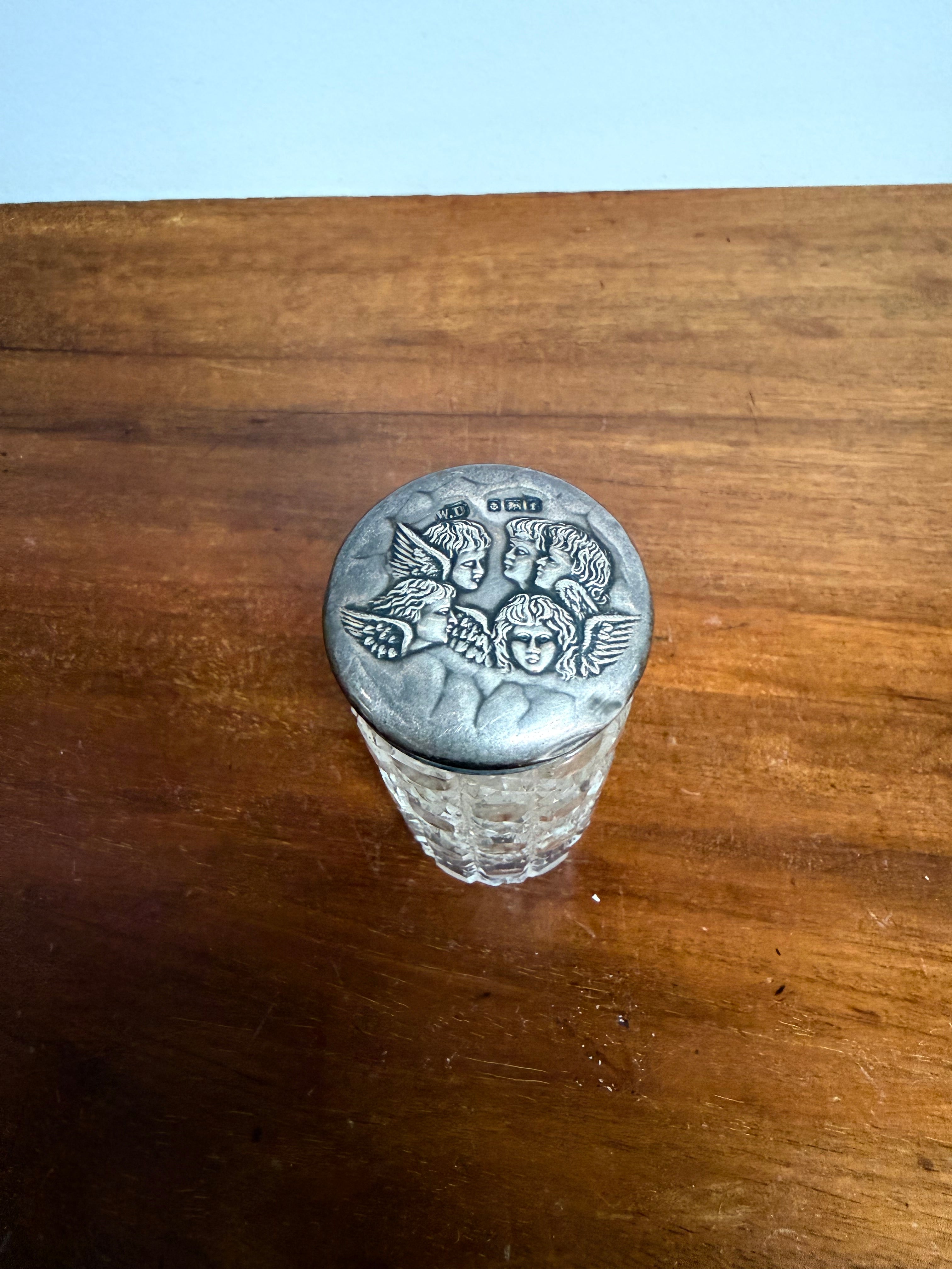 Edwardian Cut Glass Edwardian Top Hairpin Jar | Antique & Vintage | Moonee Ponds Antiques | Australia Wide