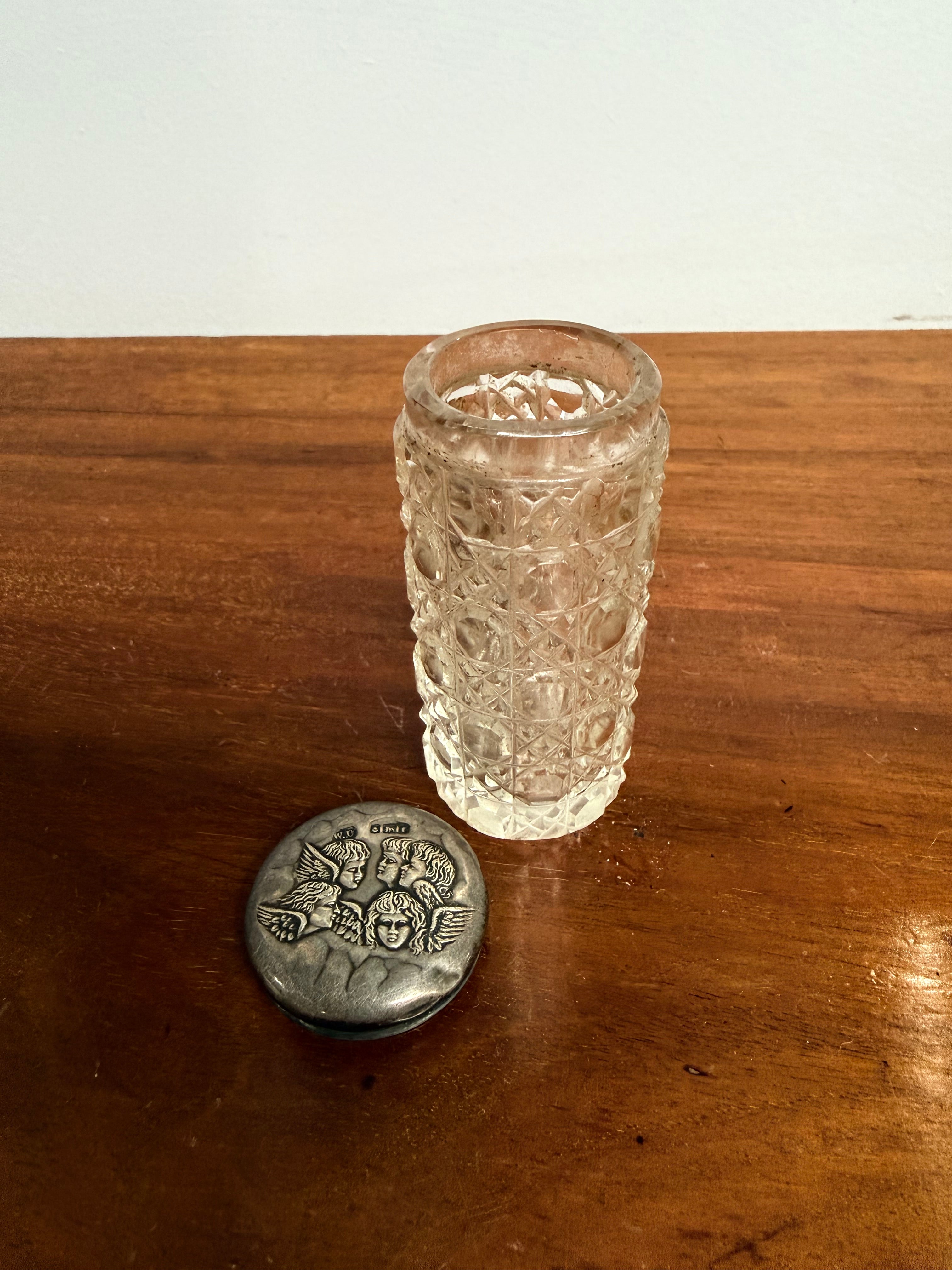 Edwardian Cut Glass Edwardian Top Hairpin Jar