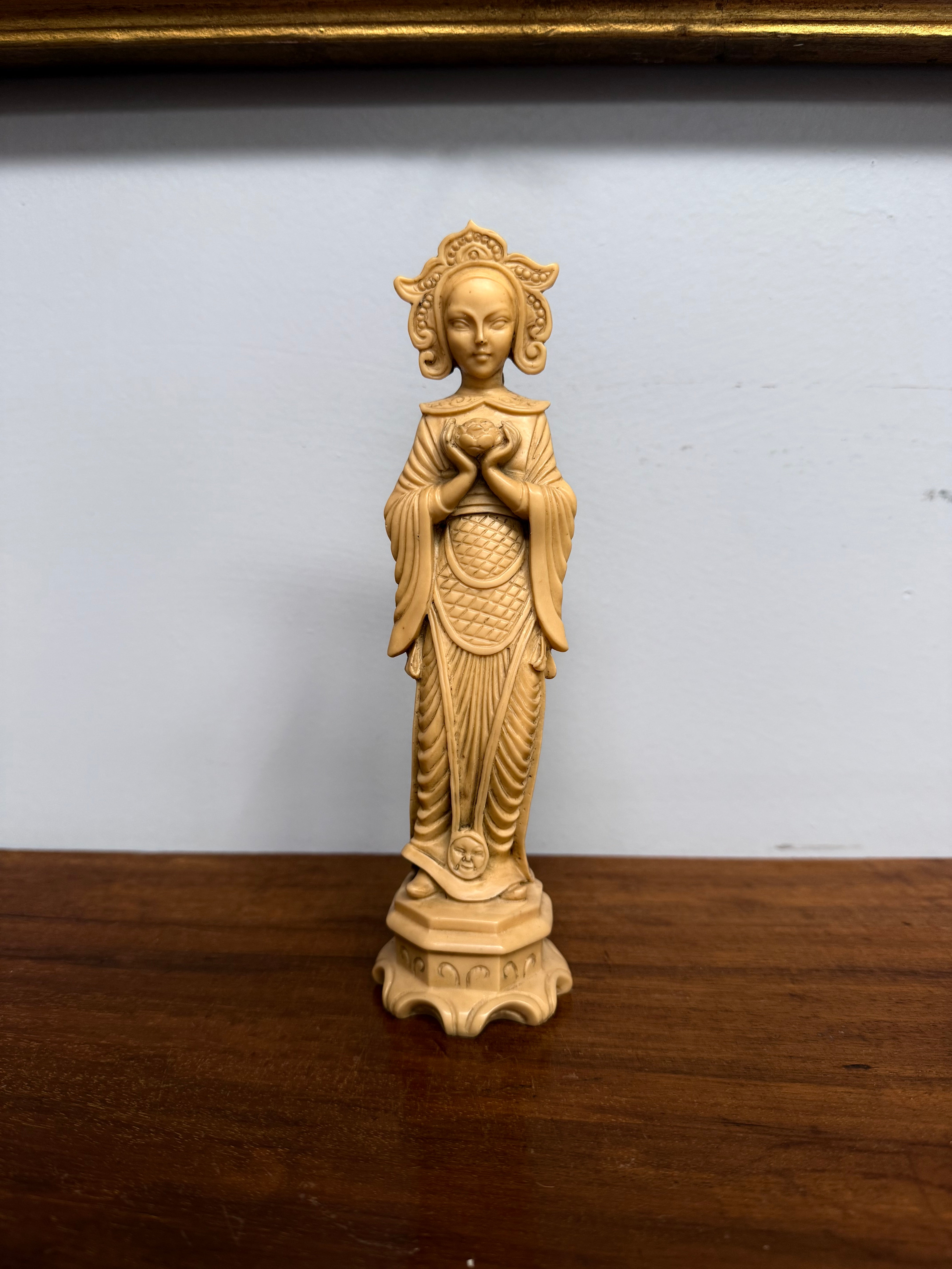 Vintage Japanese Resin Girl Statue