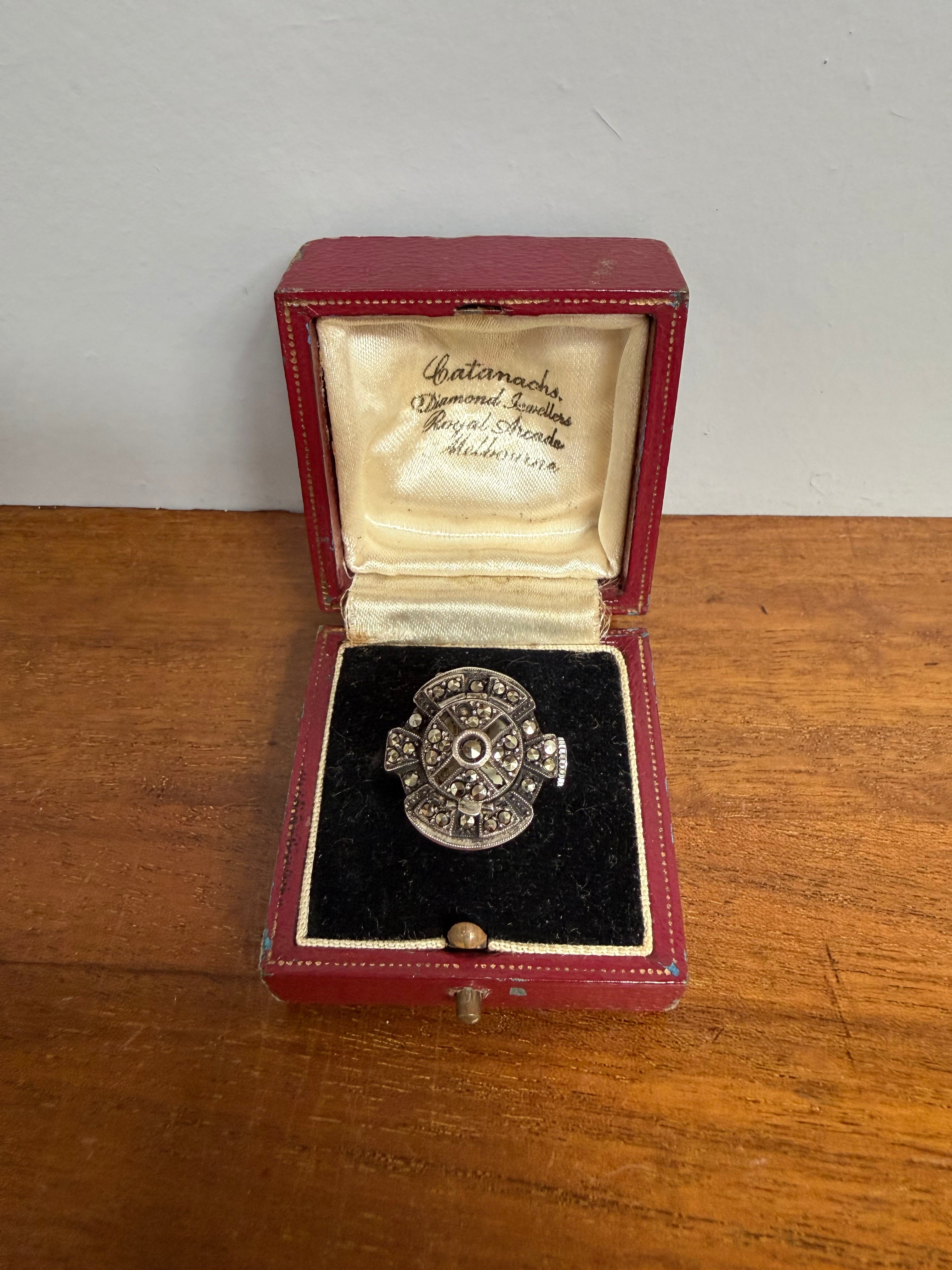 Vintage Art Deco Ring Watch In Original Box | Antique & Vintage | Moonee Ponds Antiques | Australia Wide
