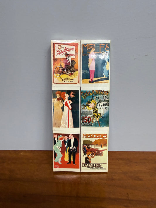 Vintage Matchbox Old-time Posters Matches Set