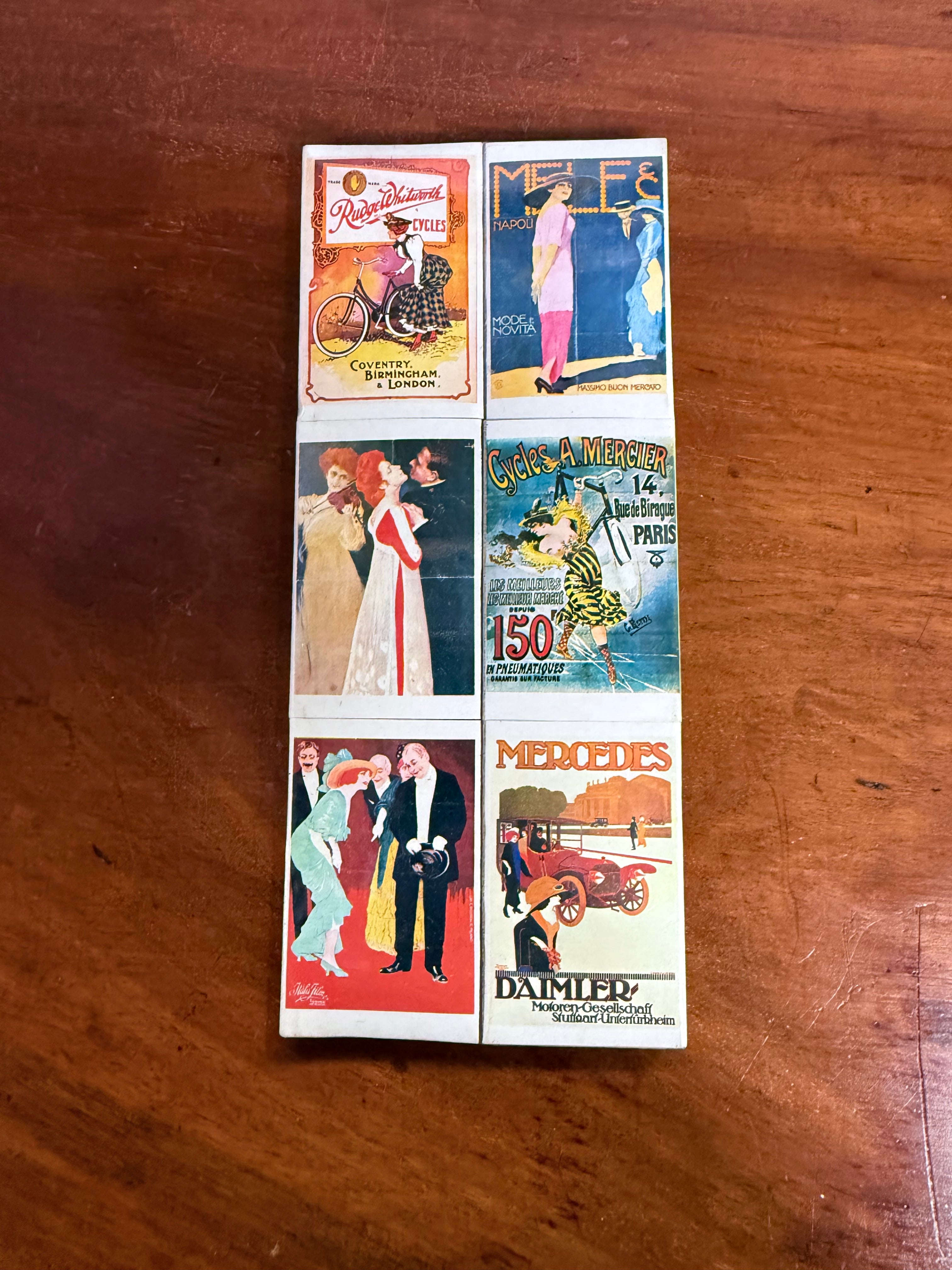 Vintage Matchbox Old-time Posters Matches Set