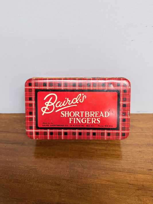 Vintage Australian Bairds Shortbread Fingers Tin