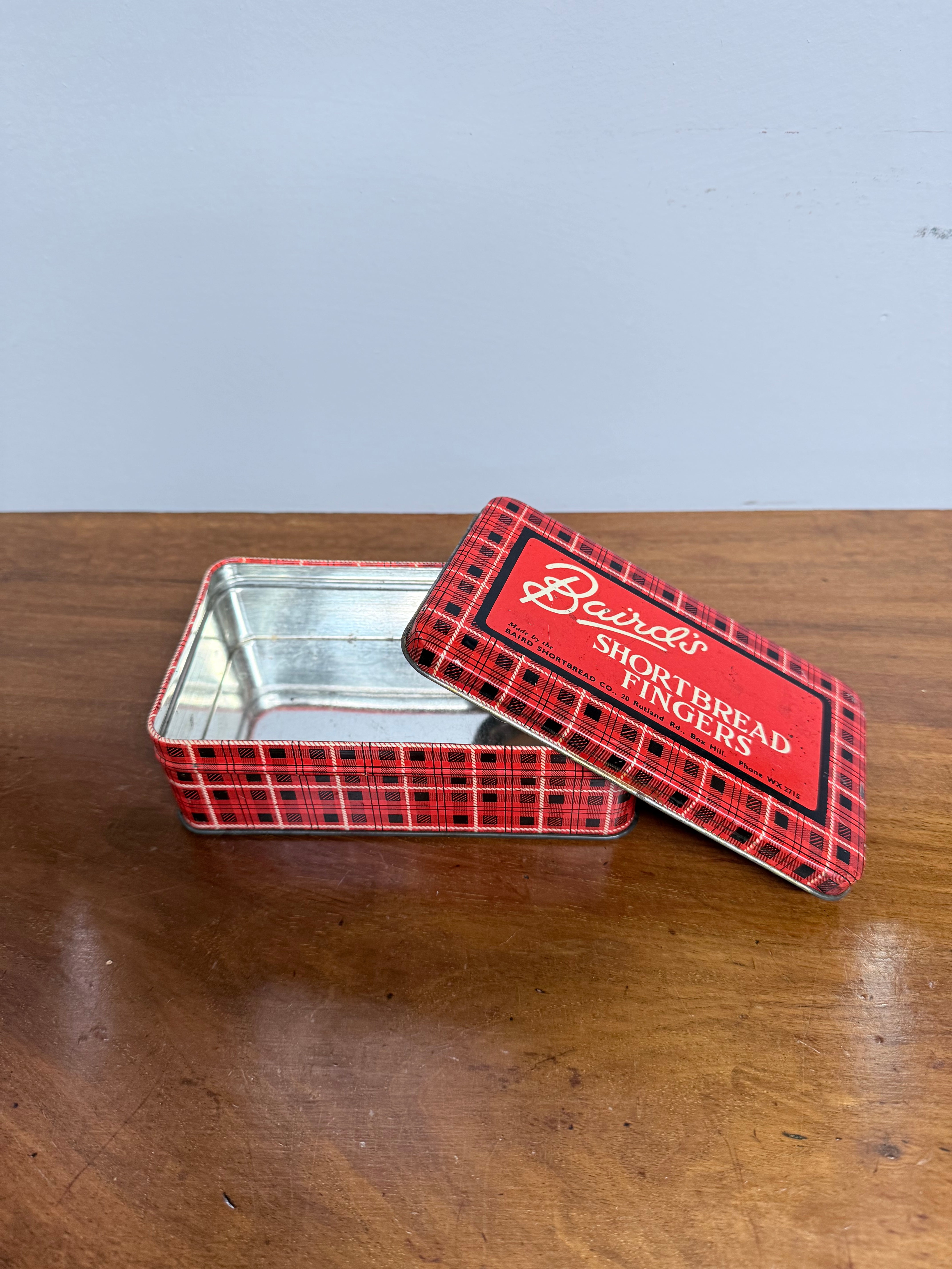 Vintage Australian Bairds Shortbread Fingers Tin | Antique & Vintage | Moonee Ponds Antiques | Australia Wide