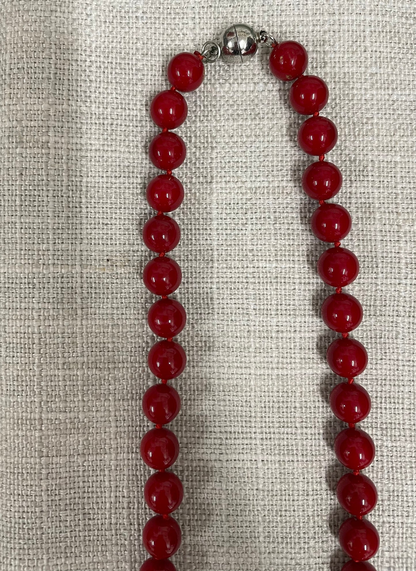 Vintage Red Glass Necklace