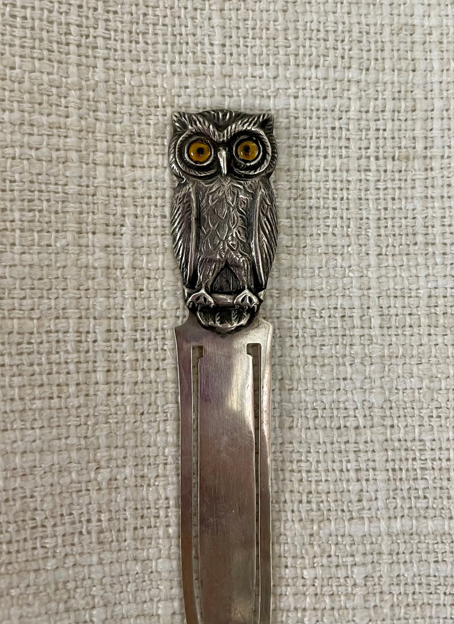 Superb Silver Owl Bookmark