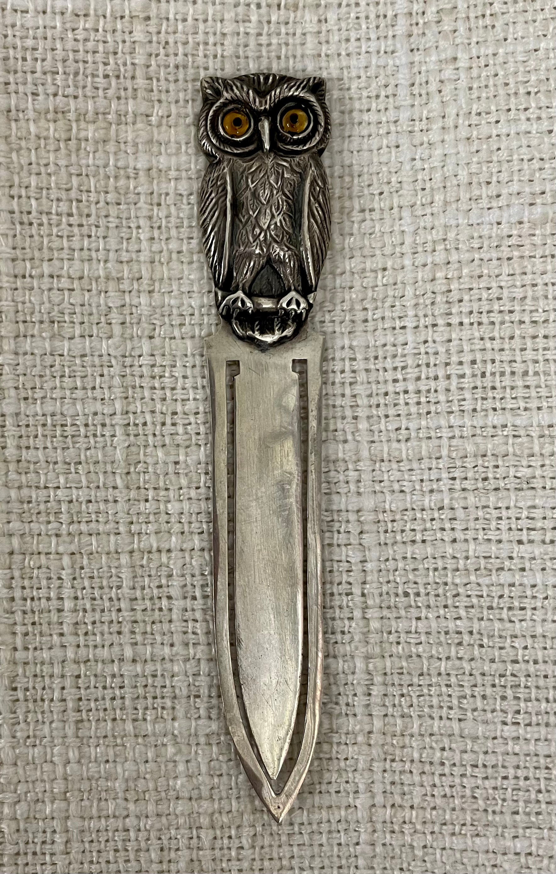 Superb Silver Owl Bookmark | Antique & Vintage | Moonee Ponds Antiques | Australia Wide