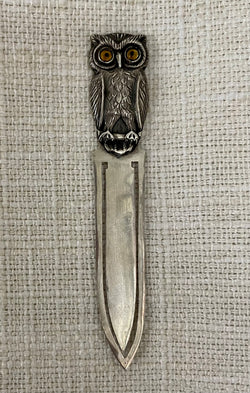 Superb Silver Owl Bookmark | Antique & Vintage | Moonee Ponds Antiques | Australia Wide Delivery