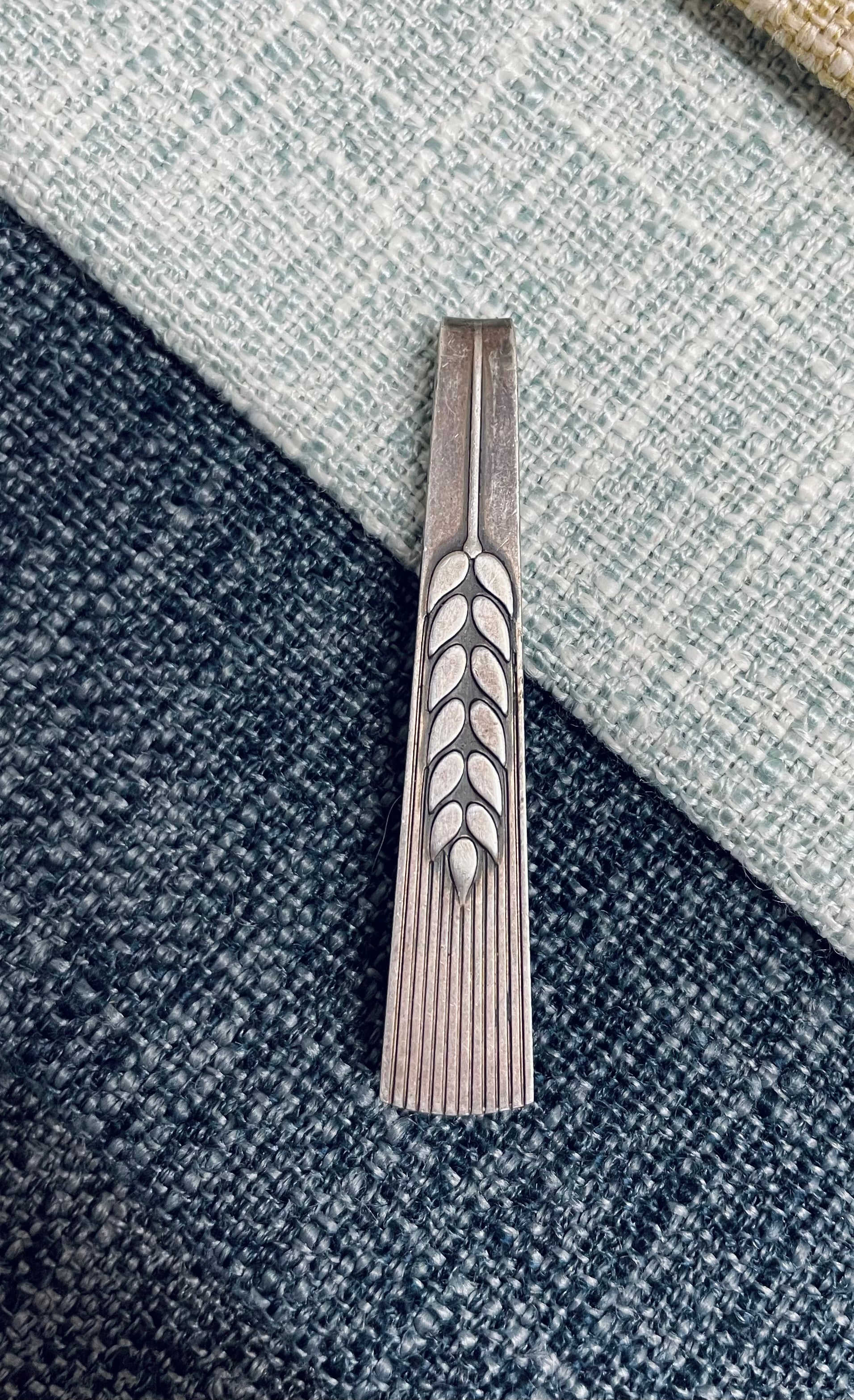 George Jensen Wheat Sheaf Silver Tie Bar