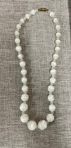 Vintage Cats Eye and white Selenite Choker Necklace | Antique & Vintage | Moonee Ponds Antiques | Australia Wide Delivery