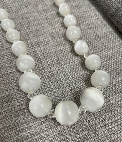 Vintage Cats Eye and white Selenite Choker Necklace | Antique & Vintage | Moonee Ponds Antiques | Australia Wide Delivery