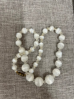 Vintage Cats Eye and white Selenite Choker Necklace | Antique & Vintage | Moonee Ponds Antiques | Australia Wide Delivery