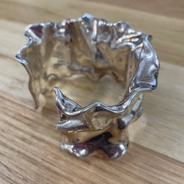 Sterling Silver Modernist Design Cuff Bracelet
