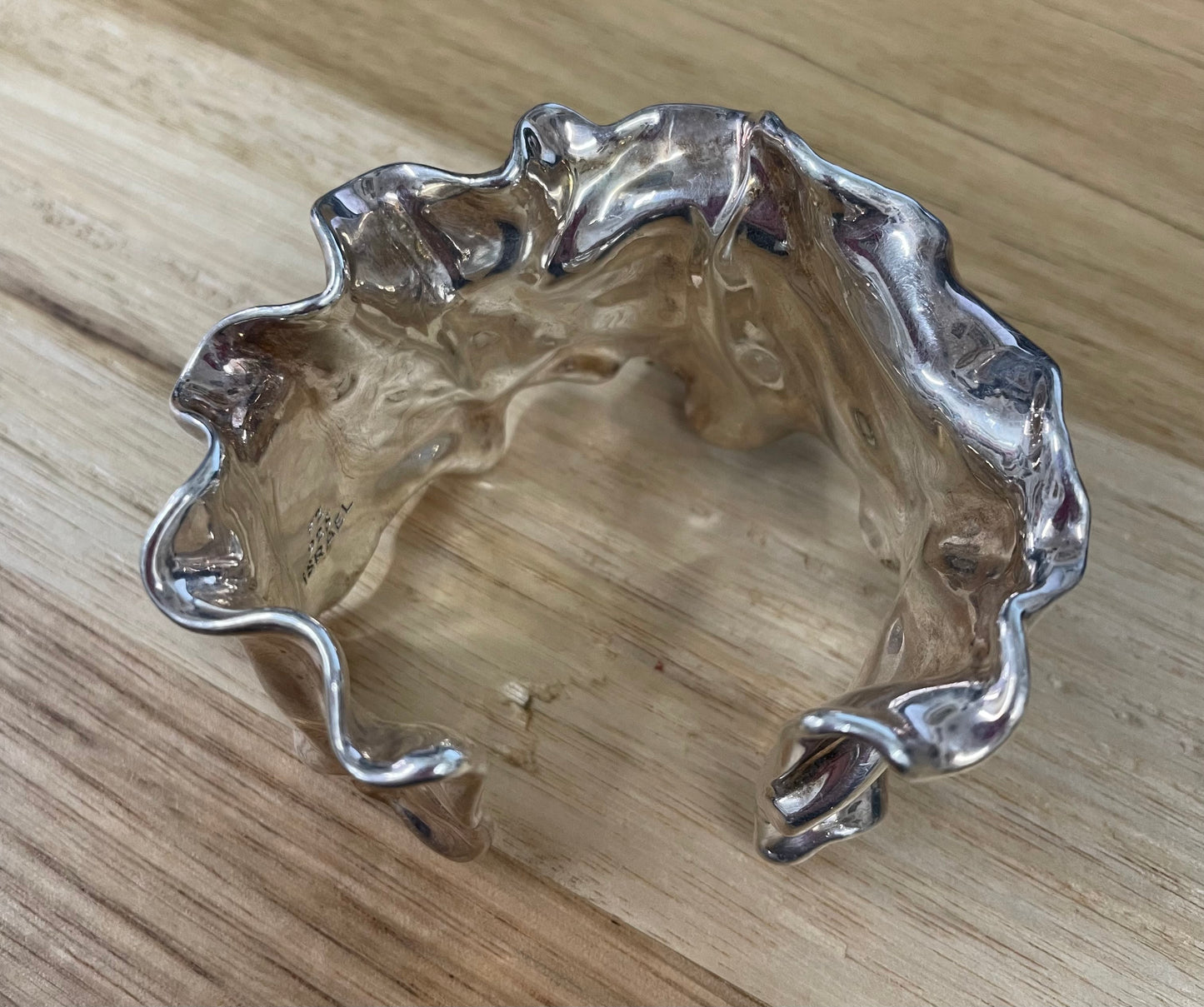 Sterling Silver Modernist Design Cuff Bracelet