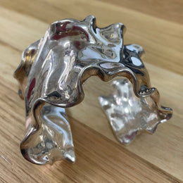 Sterling Silver Modernist Design Cuff Bracelet