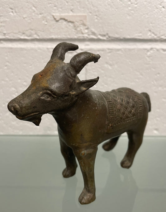 Vintage Bronze Goat Statue