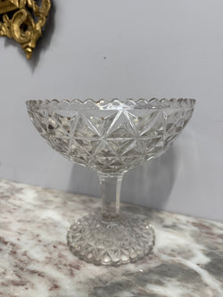 Vintage Diamond Point Pattern Glass Comport | Antique & Vintage | Moonee Ponds Antiques | Australia Wide Delivery