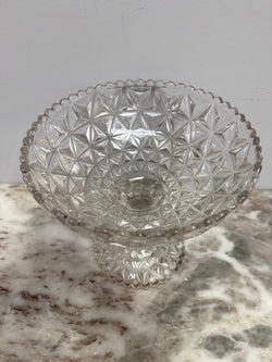 Vintage Diamond Point Pattern Glass Comport | Antique & Vintage | Moonee Ponds Antiques | Australia Wide Delivery