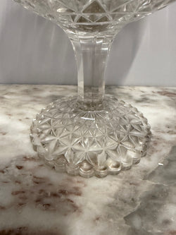 Vintage Diamond Point Pattern Glass Comport | Antique & Vintage | Moonee Ponds Antiques | Australia Wide Delivery