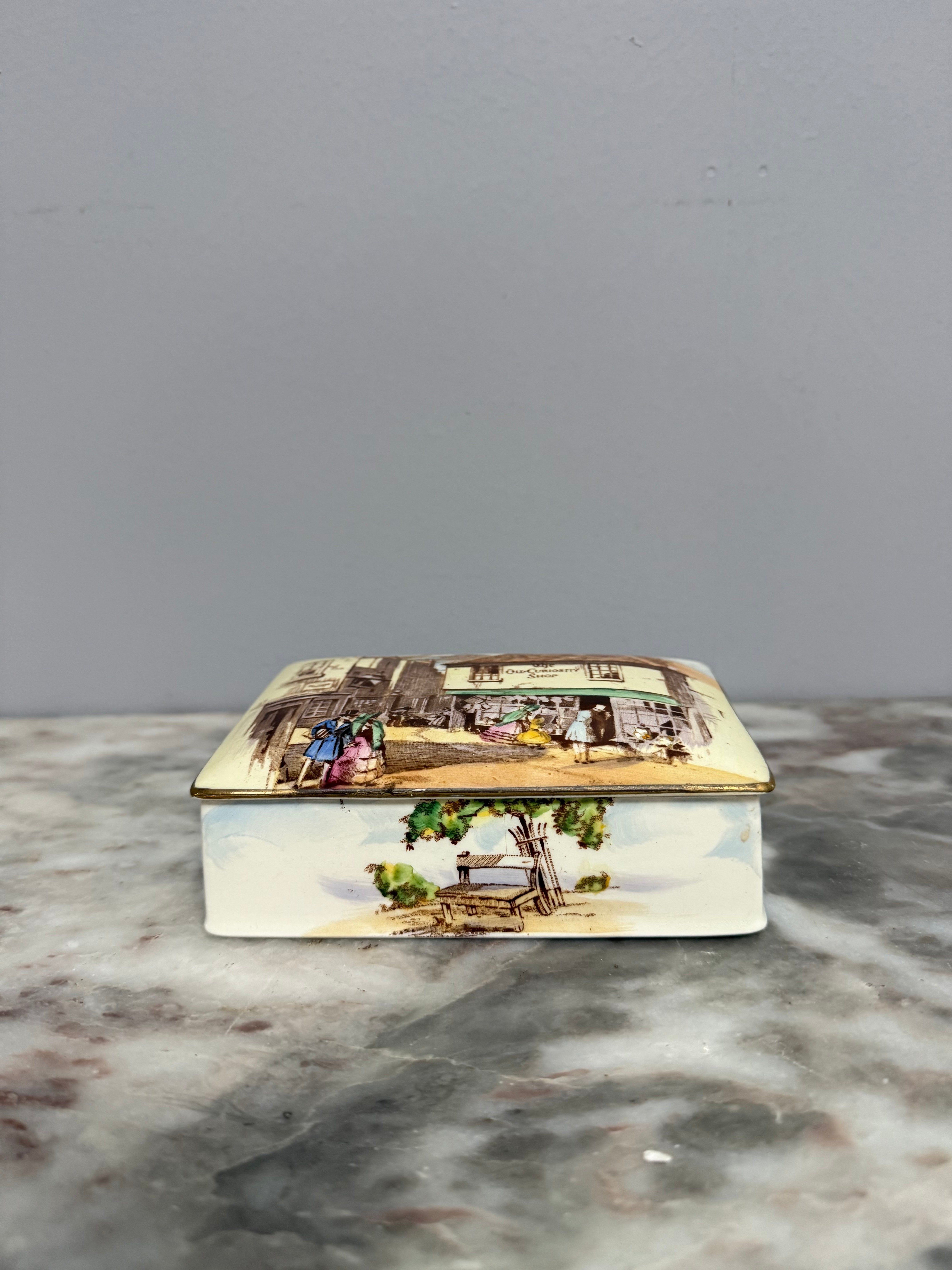 Vintage Royal Winton Old Curiosity Shop Trinket Box
