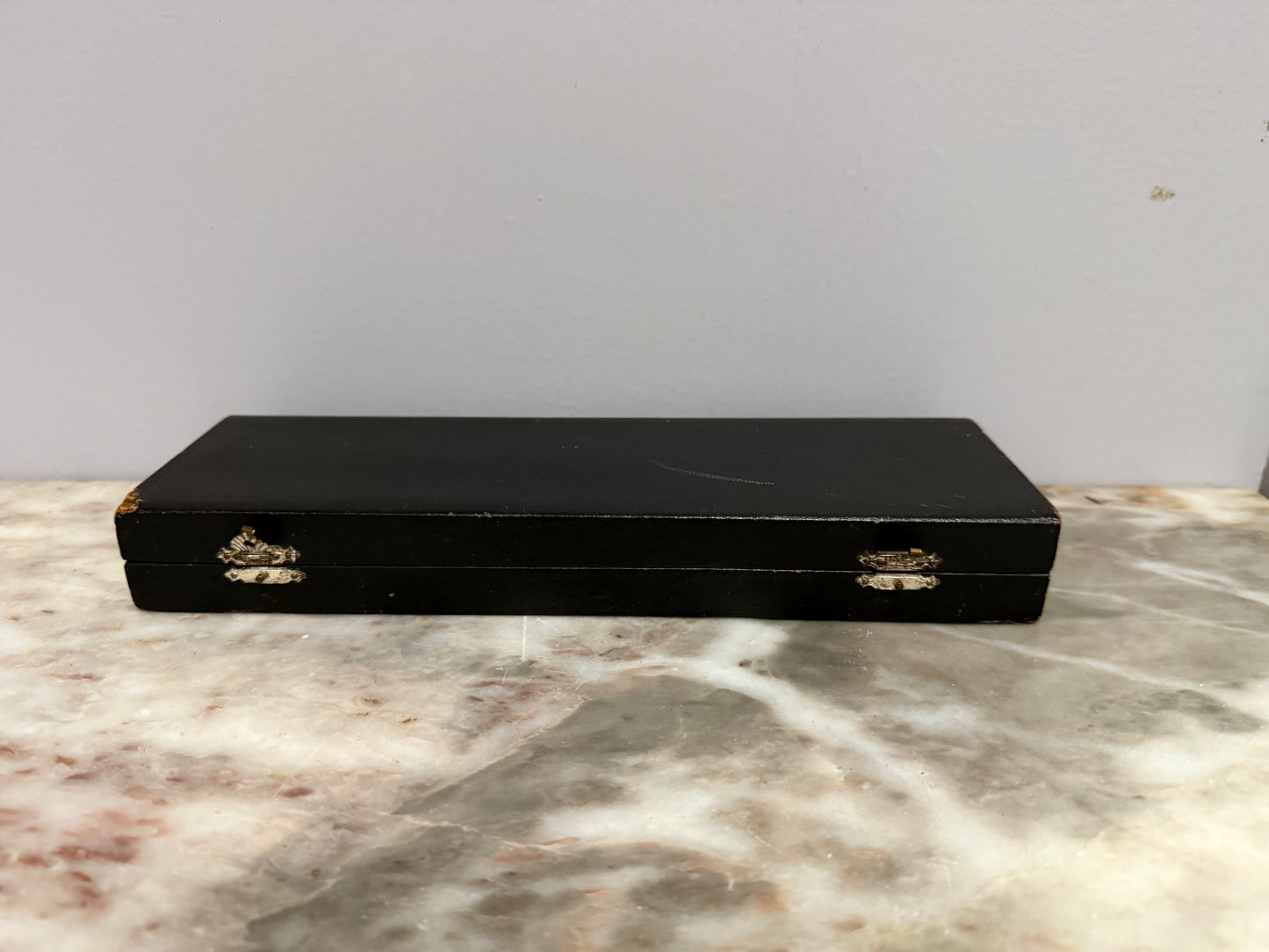Vintage Mother of Pearl & Stainless Steel Fish Servers Orig Box