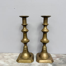 Pair of Victorian Brass Candlesticks