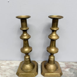 Pair of Victorian Brass Candlesticks