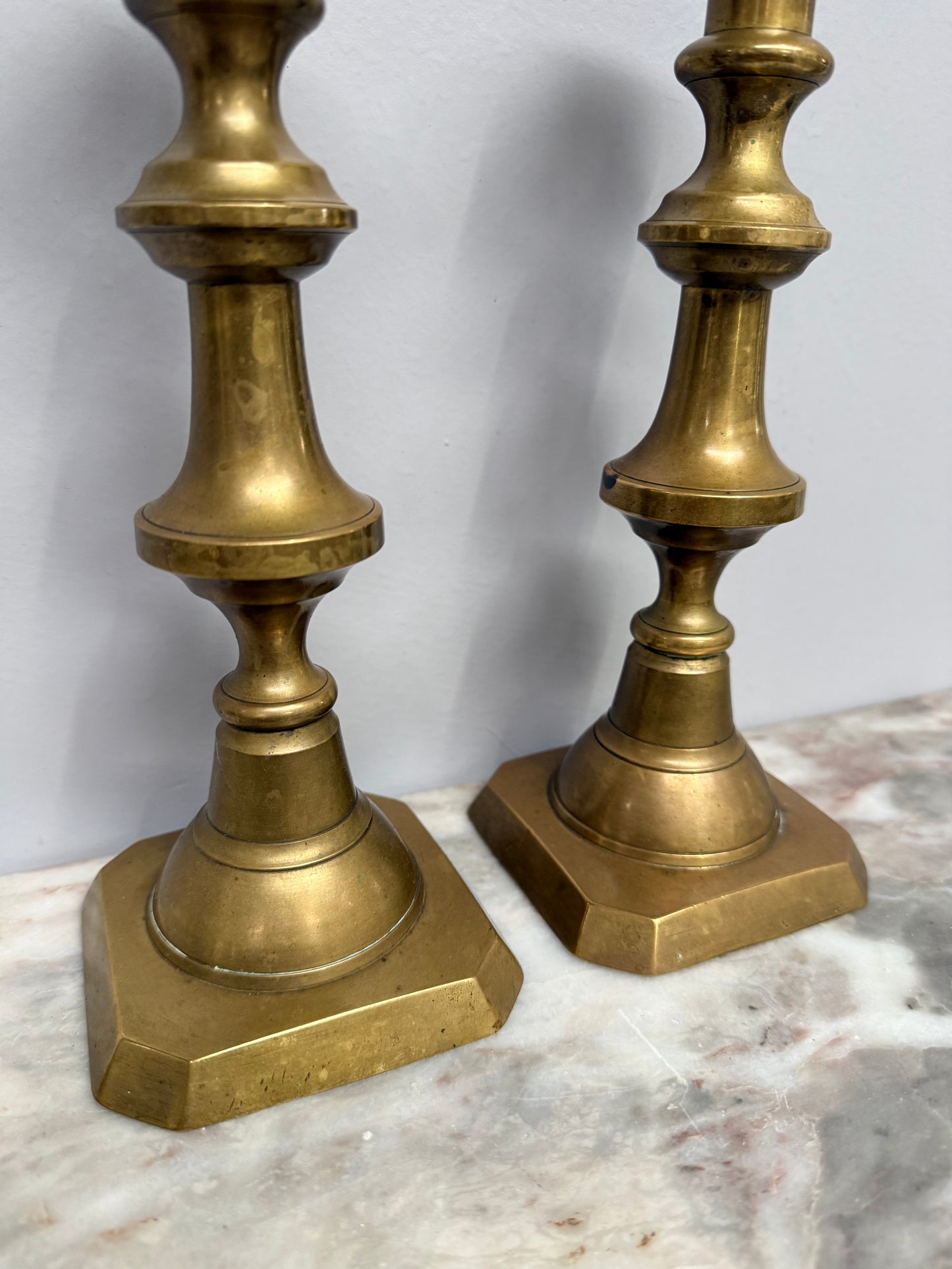 Pair of Victorian Brass Candlesticks