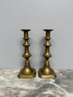 Pair of Victorian Brass Candlesticks | Antique & Vintage | Moonee Ponds Antiques | Australia Wide Delivery
