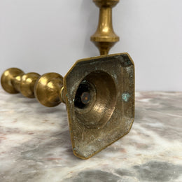 Pair of Victorian Brass Candlesticks