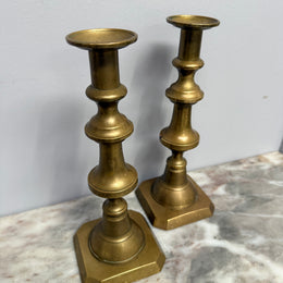 Pair of Victorian Brass Candlesticks