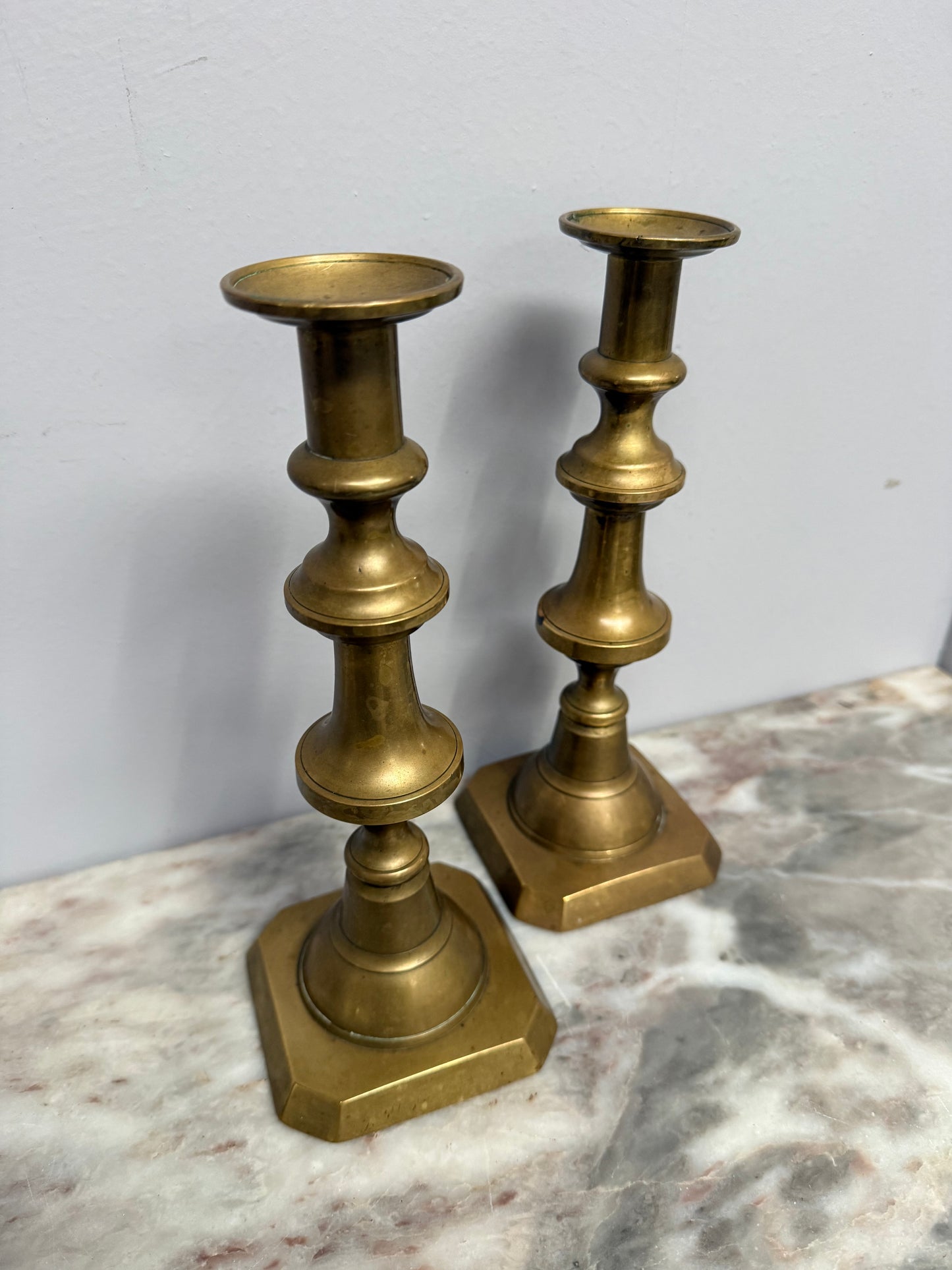 Pair of Victorian Brass Candlesticks