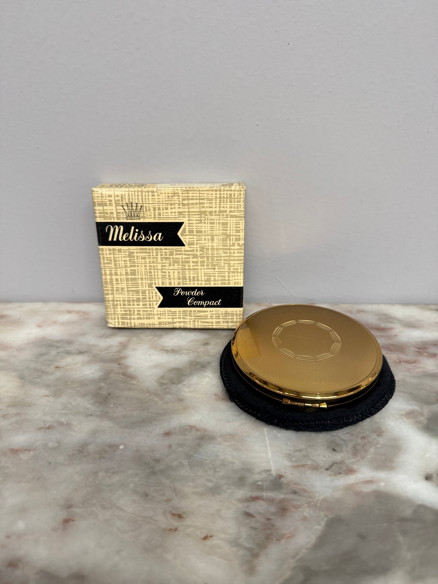 Vintage "Melissa" Compact Original Box & Case