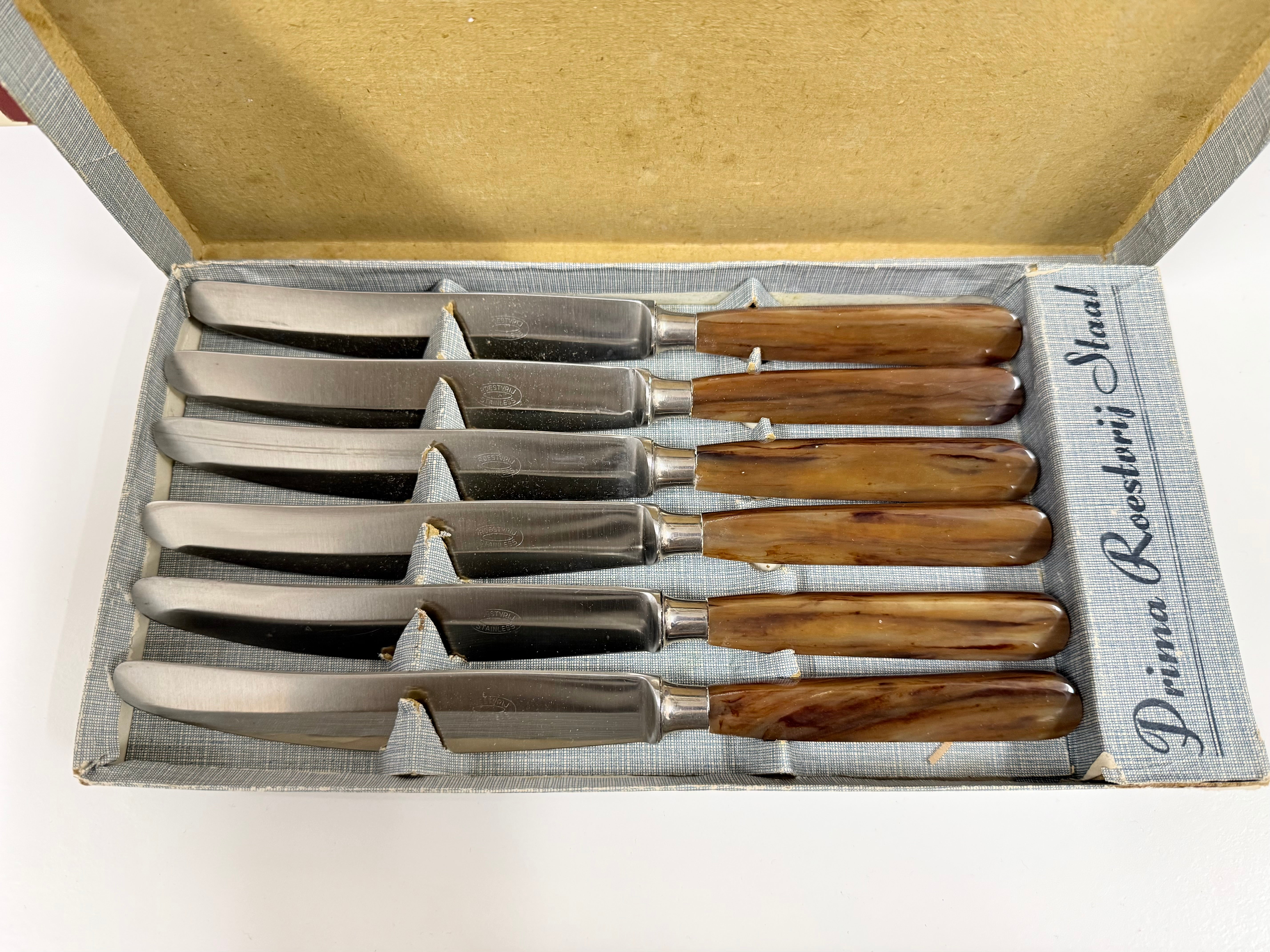 Set of 6 German Bakelite Vintage Knives