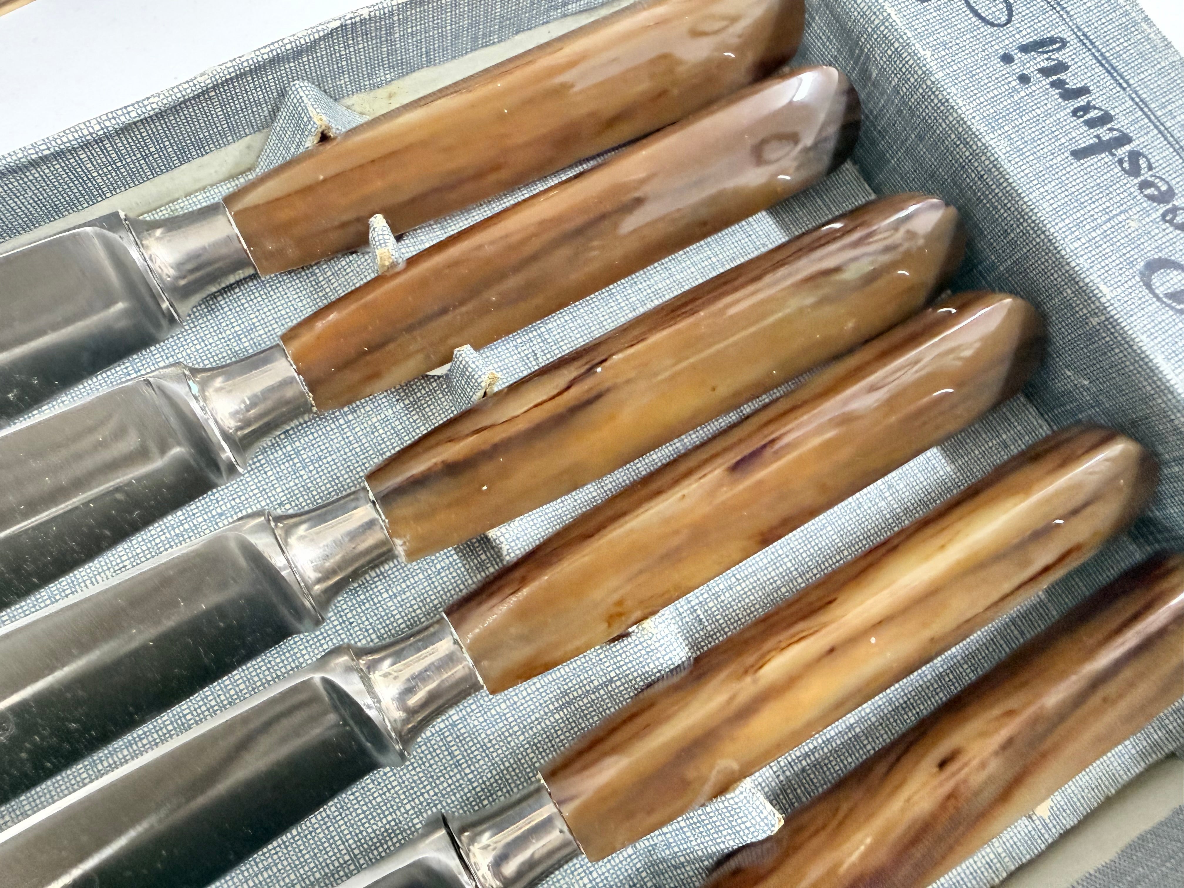 Set of 6 German Bakelite Vintage Knives