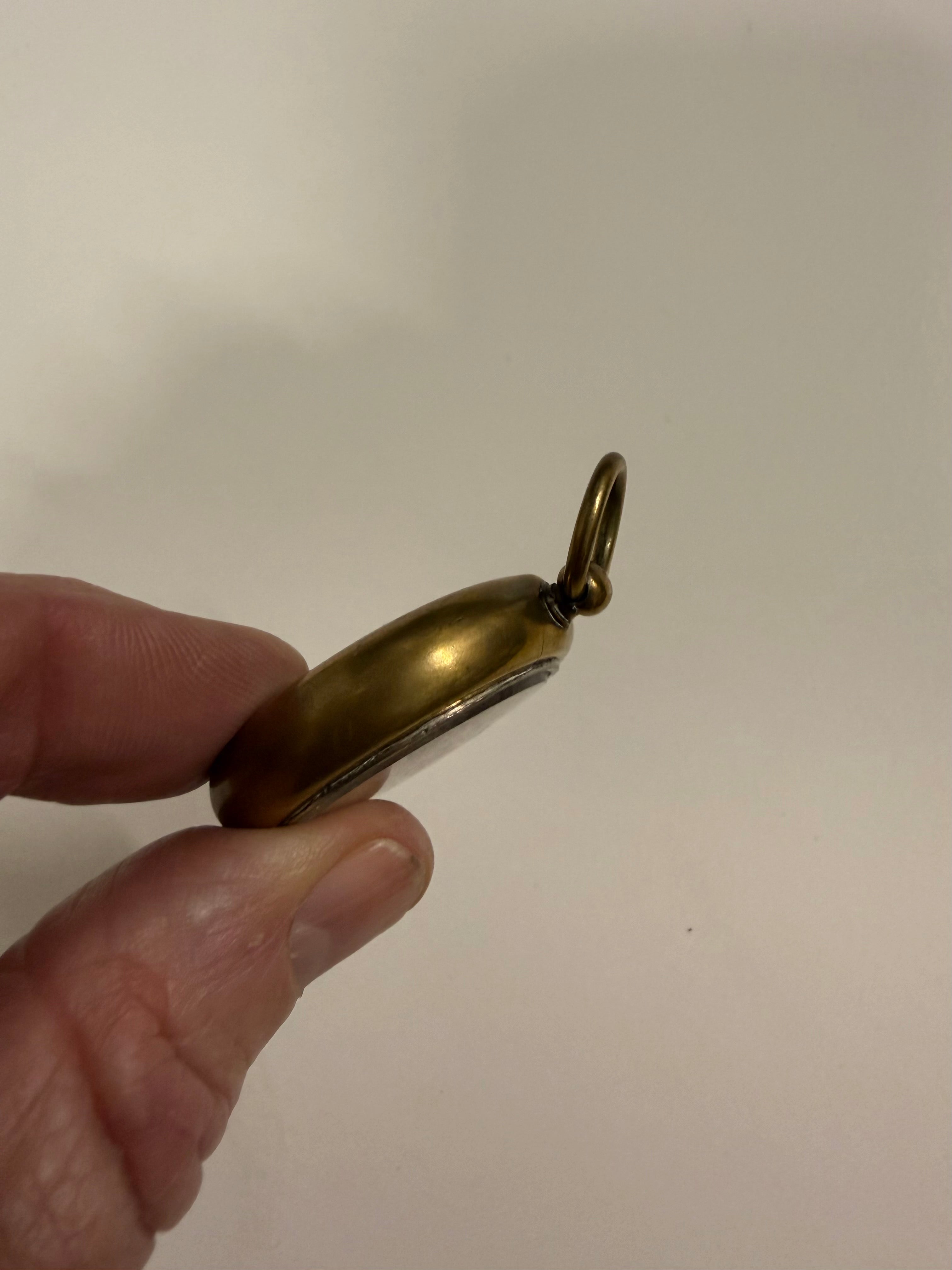 Antique Brass Pocket Compass