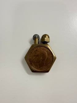 Vintage WW2 Trench Art Lighter Made With Pennies & Brass | Antique & Vintage | Moonee Ponds Antiques | Australia Wide Delivery