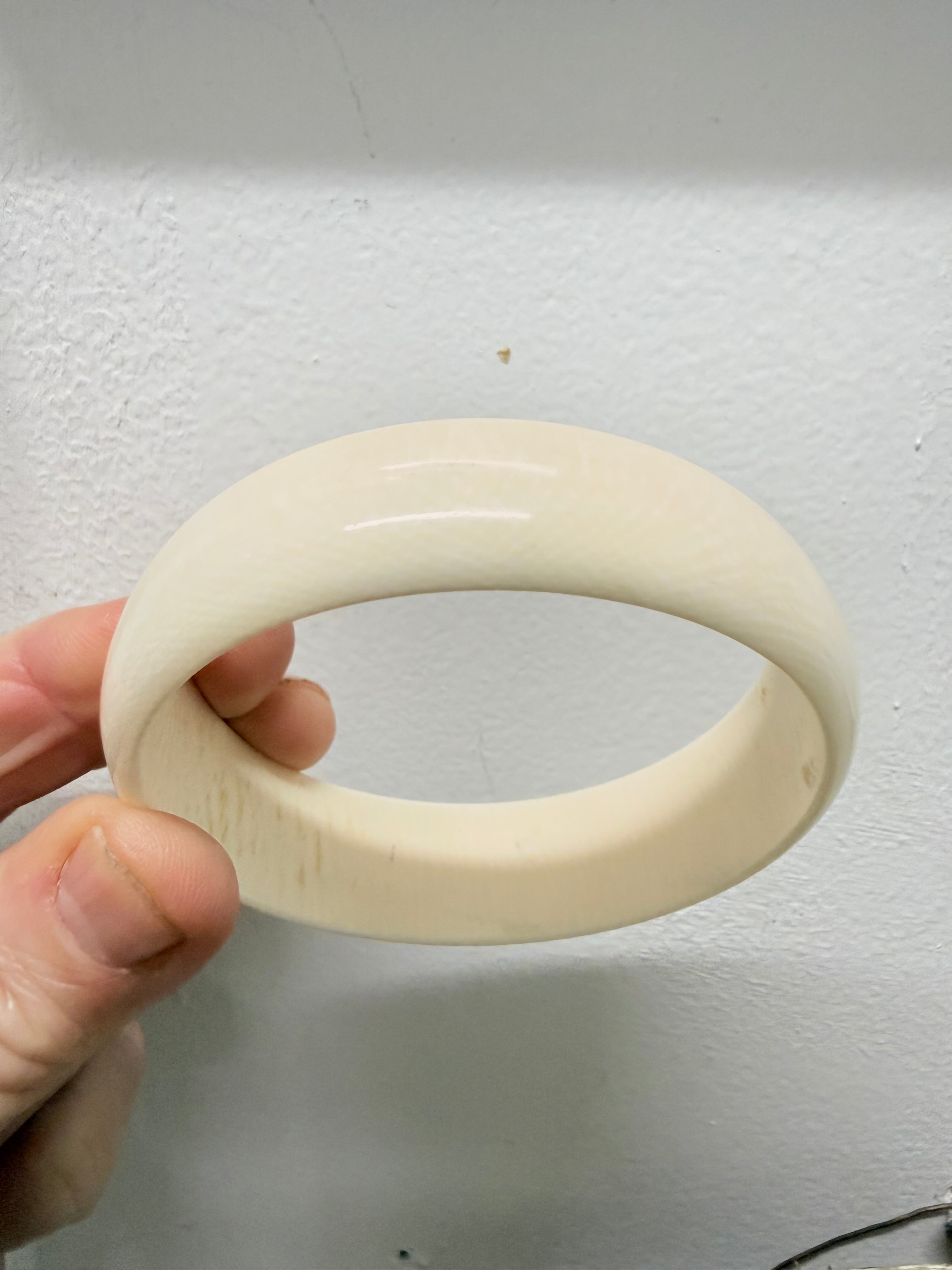 Antique Ivory Hand Carved Bracelet