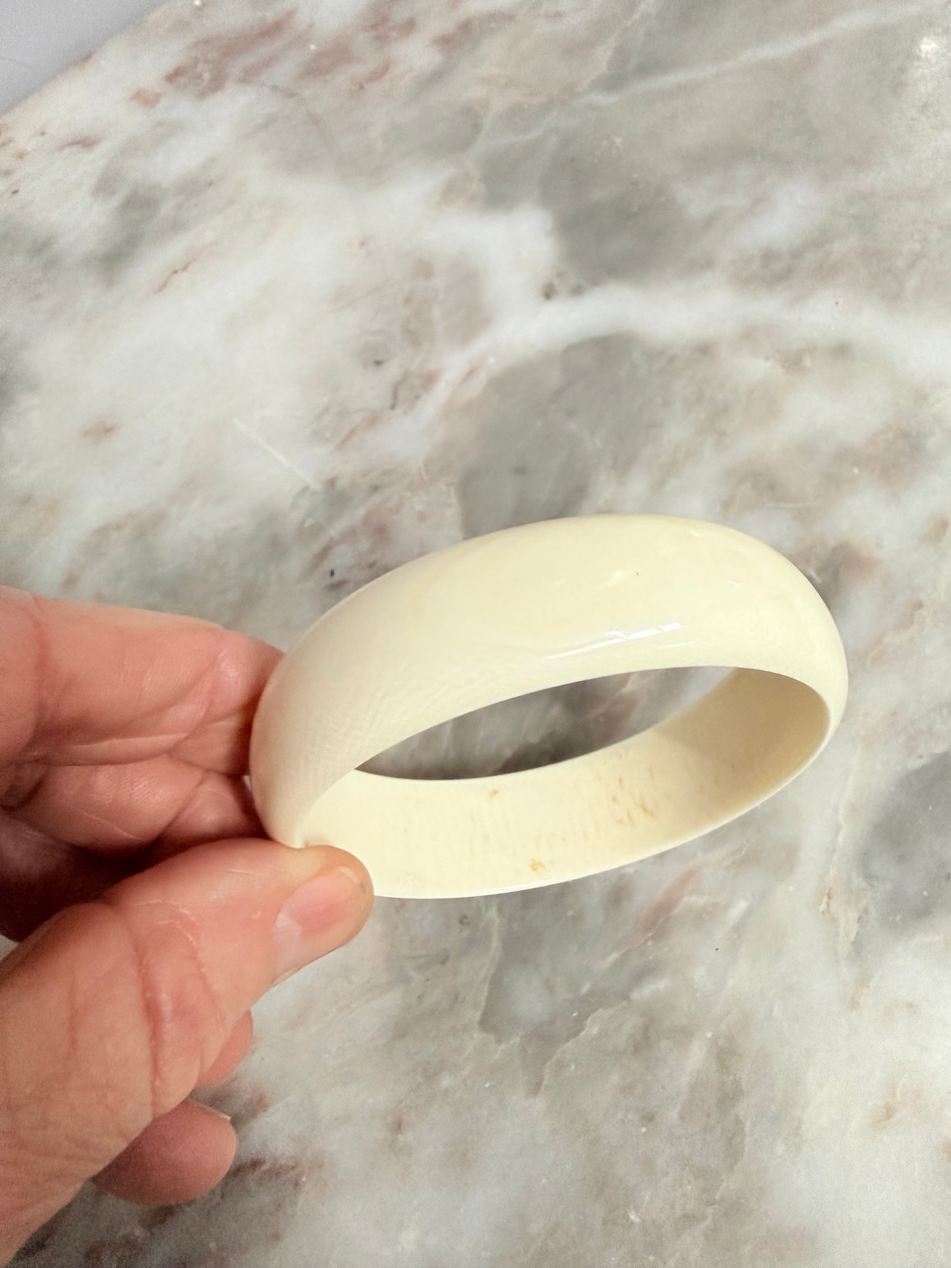 Antique Ivory Hand Carved Bracelet