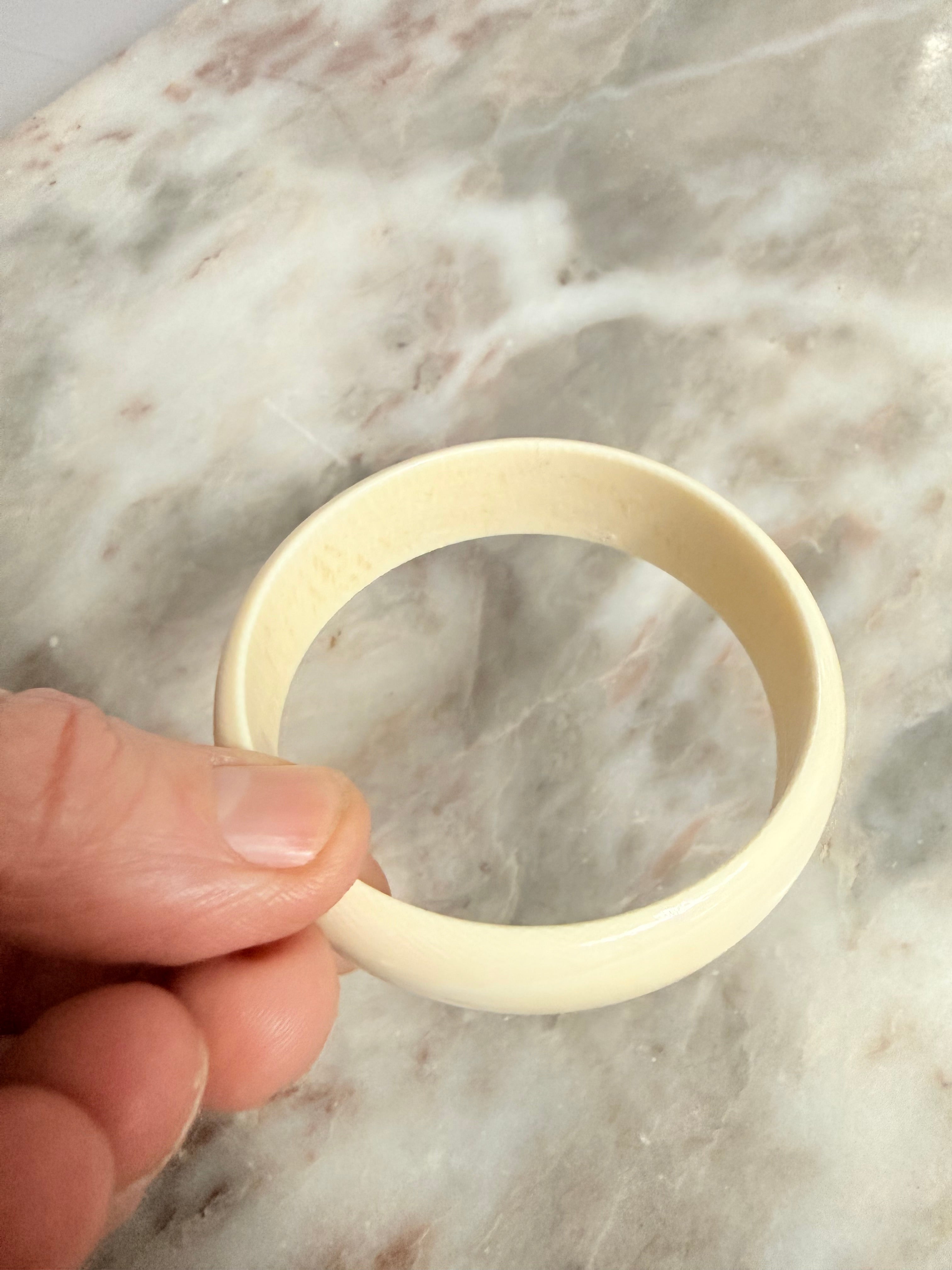 Antique Ivory Hand Carved Bracelet