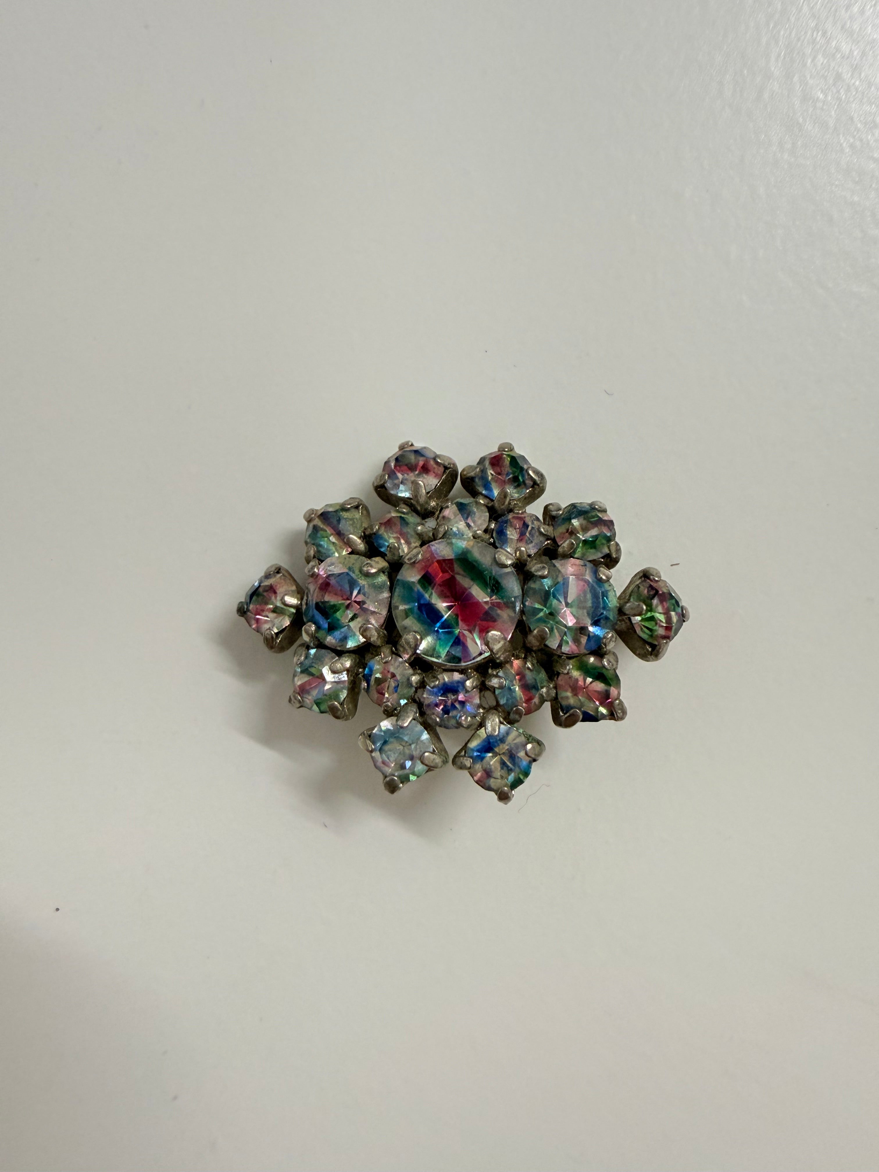 Vintage Aurora Borealis Rhinestone Brooch