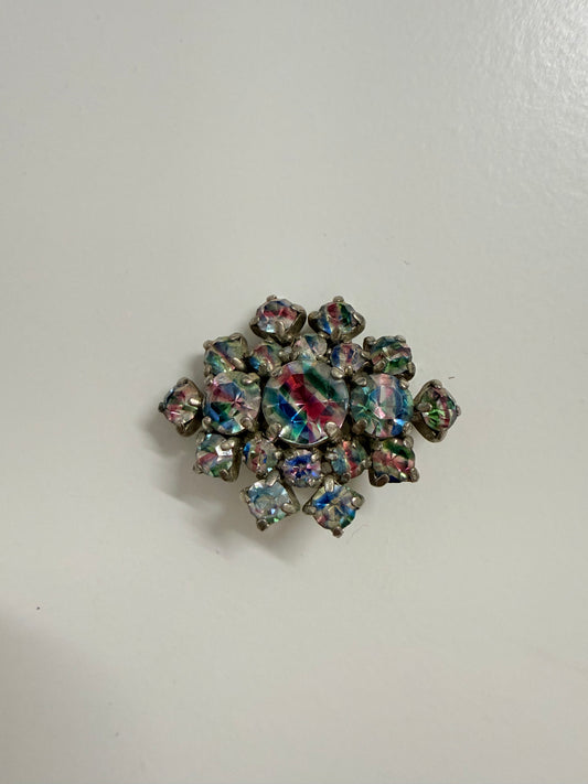 Vintage Aurora Borealis Rhinestone Brooch