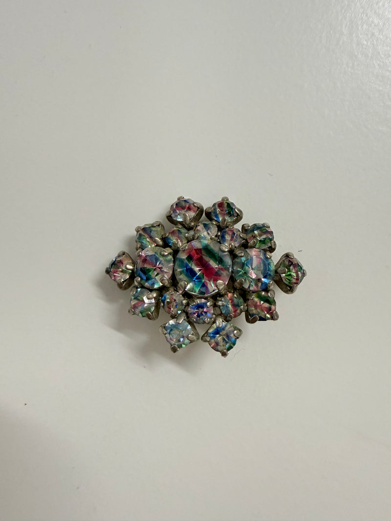 Vintage Aurora Borealis Rhinestone Brooch