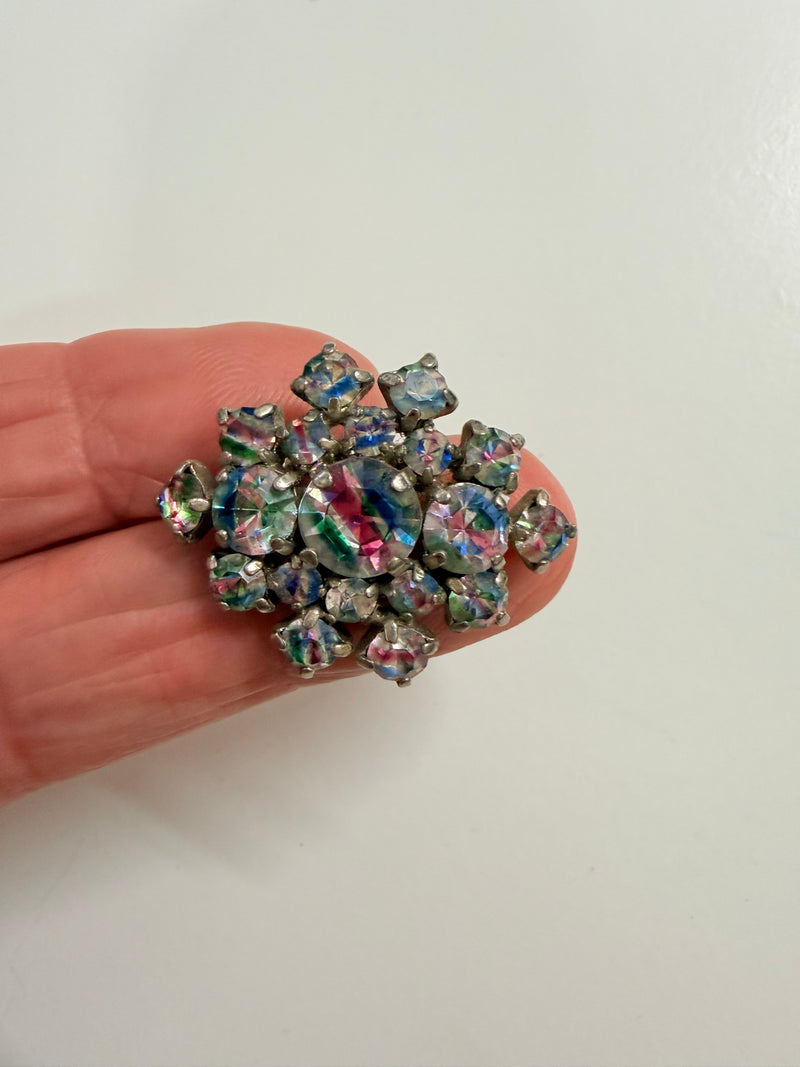 Vintage Aurora Borealis Rhinestone Brooch