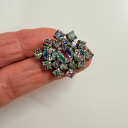 Vintage Aurora Borealis Rhinestone Brooch