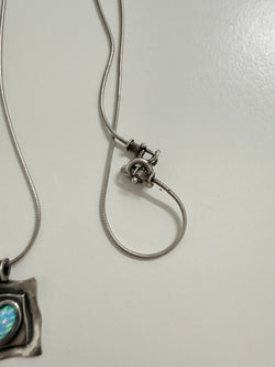 Vintage Silver & Opal Hand Made (Israel) Pendant & Silver Chain | Antique & Vintage | Moonee Ponds Antiques | Australia Wide Delivery