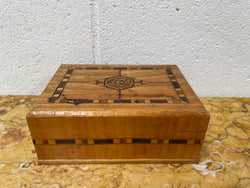 Vintage Inlaid Jewellery Trinket Box With Interior Mirror | Antique & Vintage | Moonee Ponds Antiques | Australia Wide Delivery